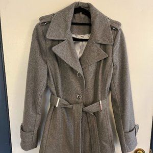 Calvin Klein Gray Wool Peacoat